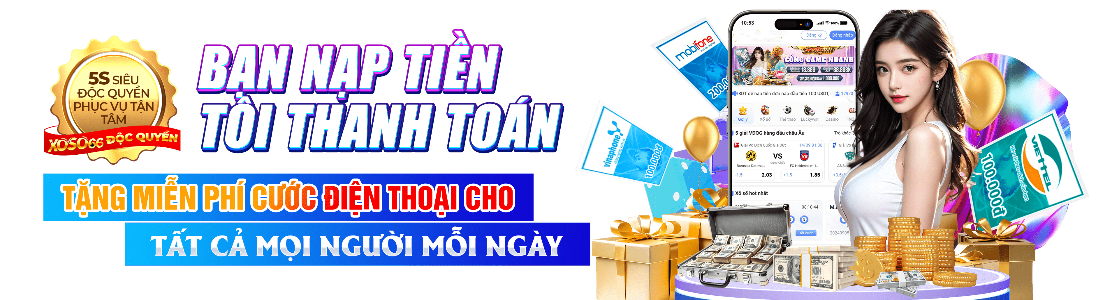 Hình ảnh quảng cáo của 5699 hiển thị nền tảng và các lợi ích